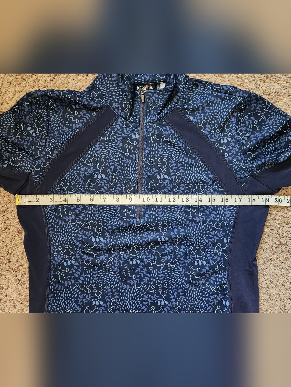 Kerrits 1/4 Quarter Zip Tech Top Long Sleeve Blue Women's Size Medium NWOT - Picture 10 of 10